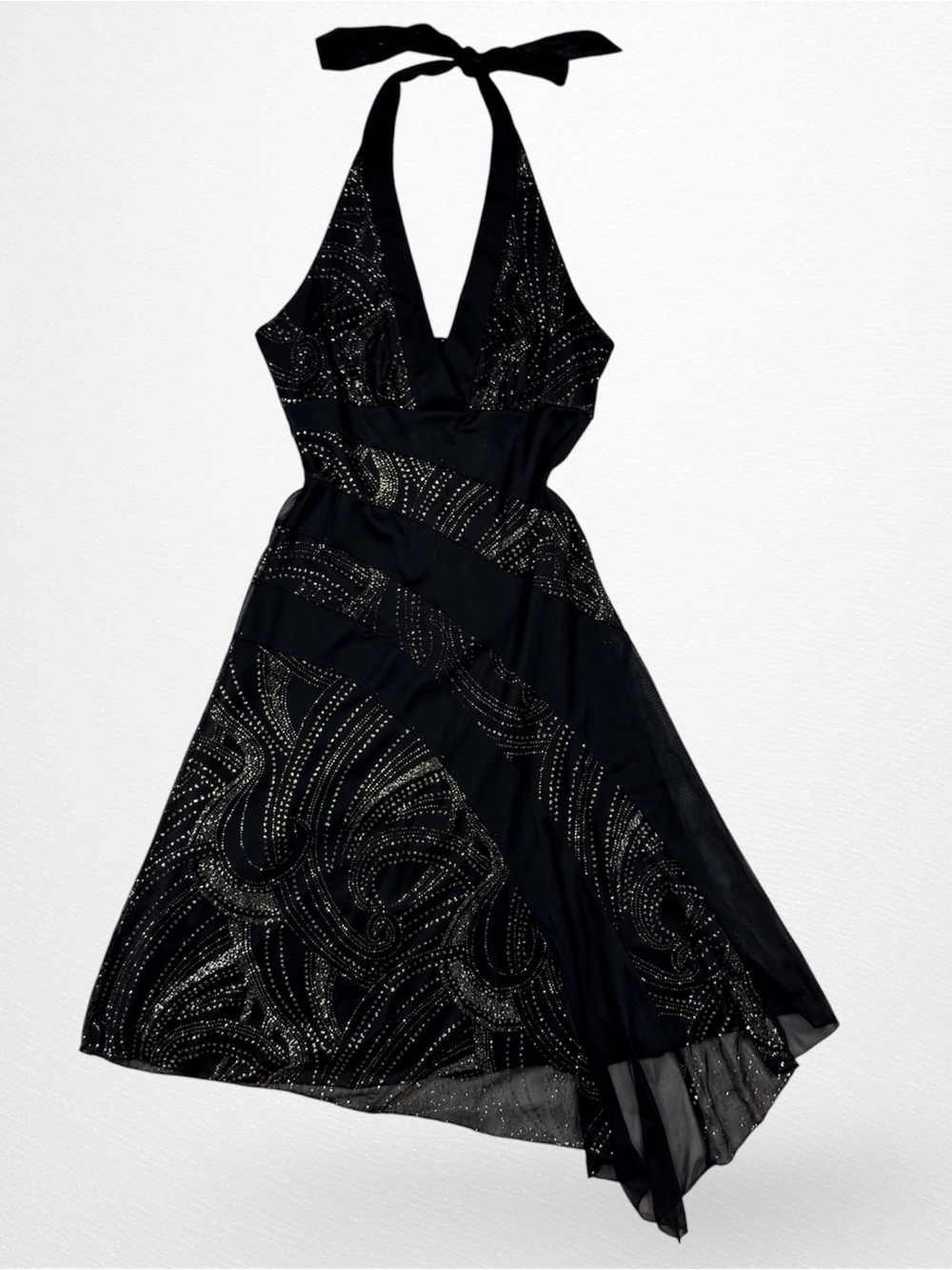 90’s Sparkly Halter Midi Dress